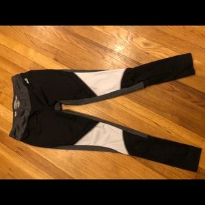 Color Block Mesh Slimming Yoga Leggings Small